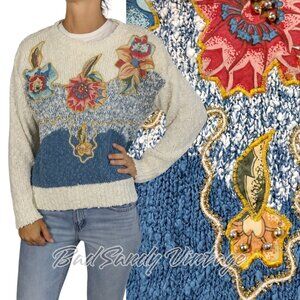 VTG 80s Embellished Comfy Sweater